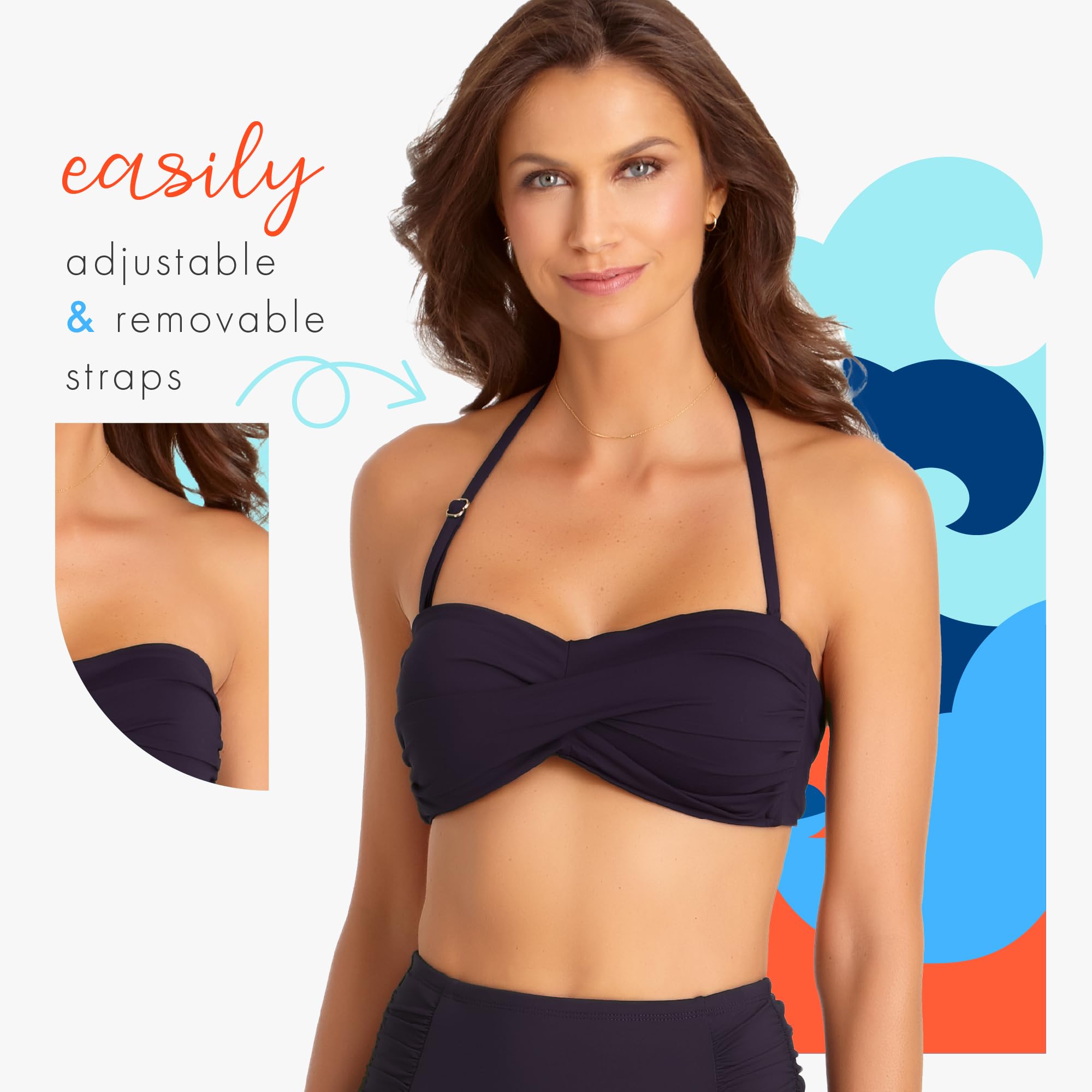 Anne Cole Twist Bandeau Bikini Top - Image 3