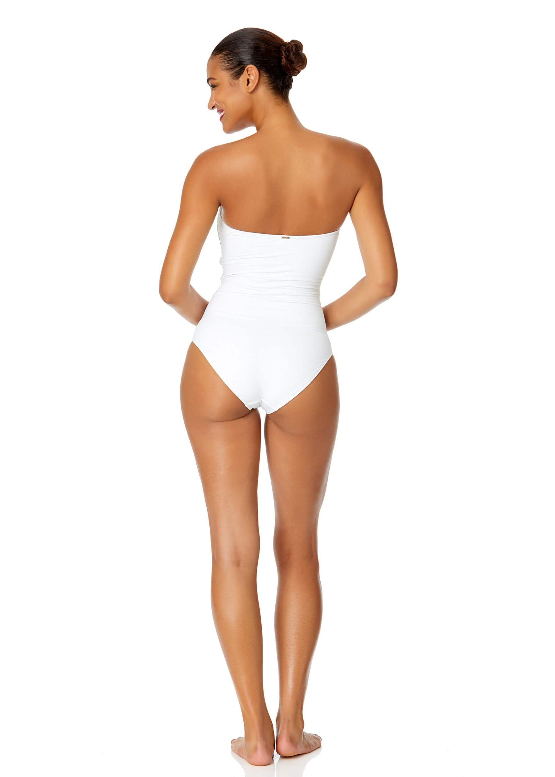 Anne Cole Women's Front-Shirred Bandeau One-piece Swimsuit - Image 5