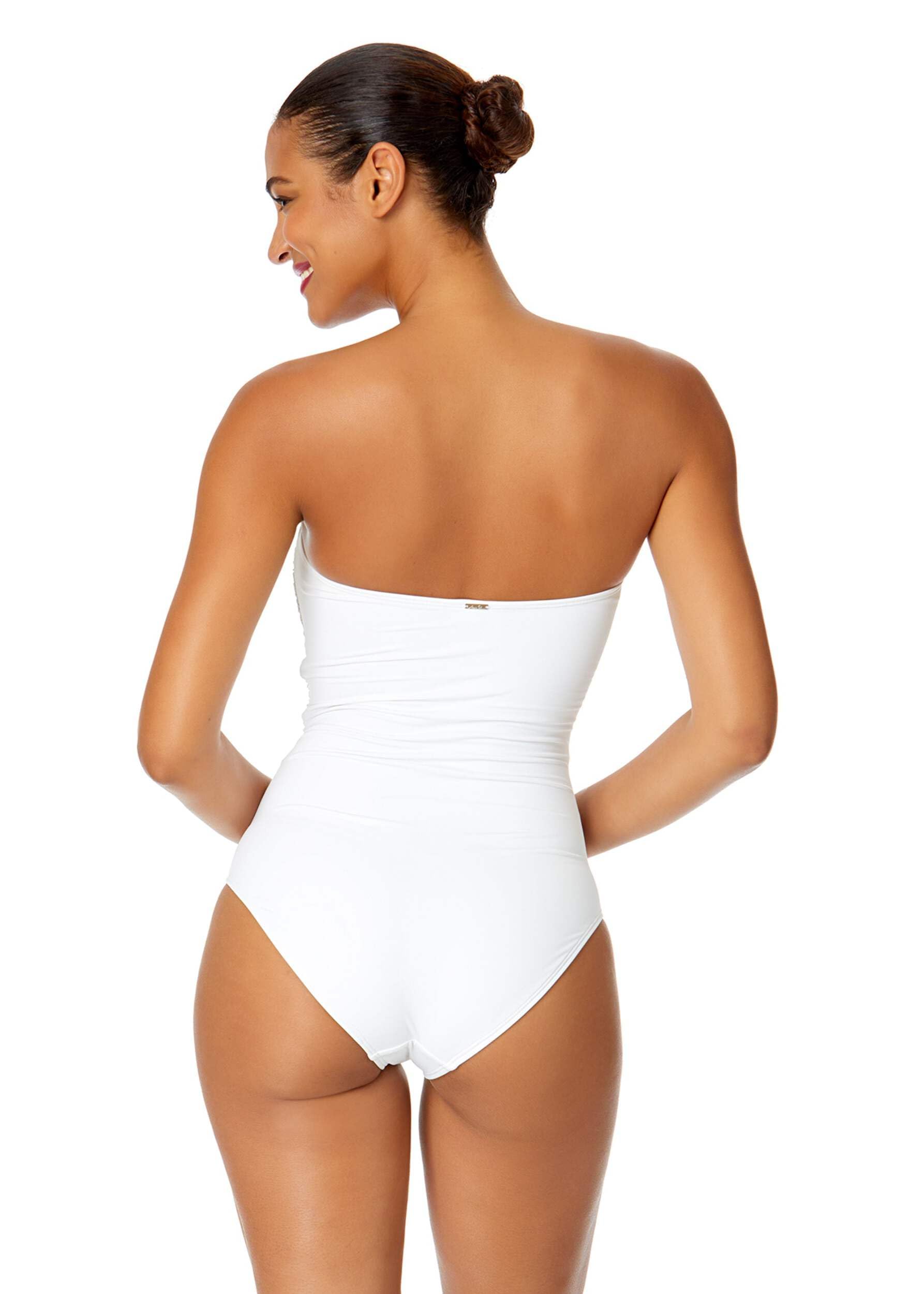 Anne Cole Women's Front-Shirred Bandeau One-piece Swimsuit - Image 3