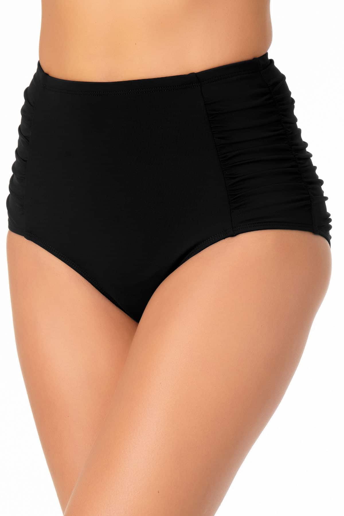 Anne Cole Women's Side Shirred High Waist Tummy Control Bottom - Image 4